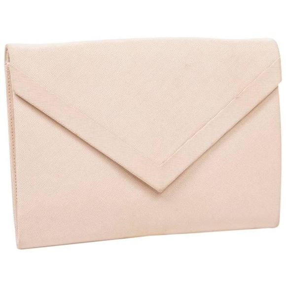 CHRISTIAN DIOR Vintage Clutch in Ivory Blush Satin - Picture 1 of 8
